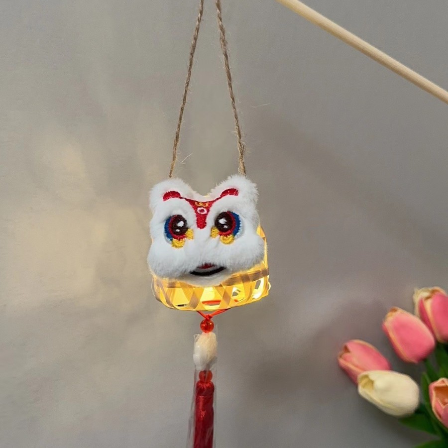 각성 사자 옥수염 대나무 등불