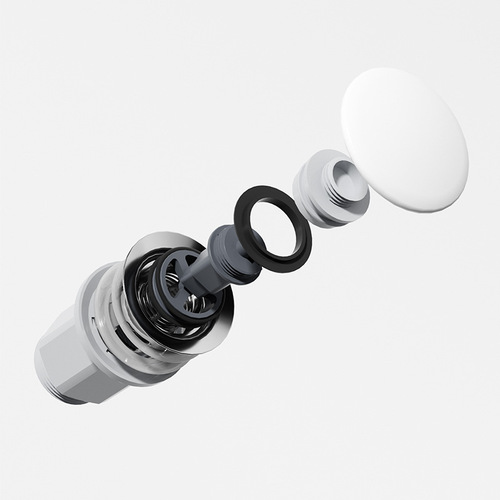 Highla Technology Bathroom Sink Waste Basket Ceramic Spring-Loaded Universal Flush-Style Clog-Proof Odor-Proof Drainage Device