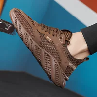 GG71 новые мужские кроссовки trace stream shoes, водо- related shoes, high net shoes hollow shoes, air -breathable net cloth sports tide shoes 38 yards