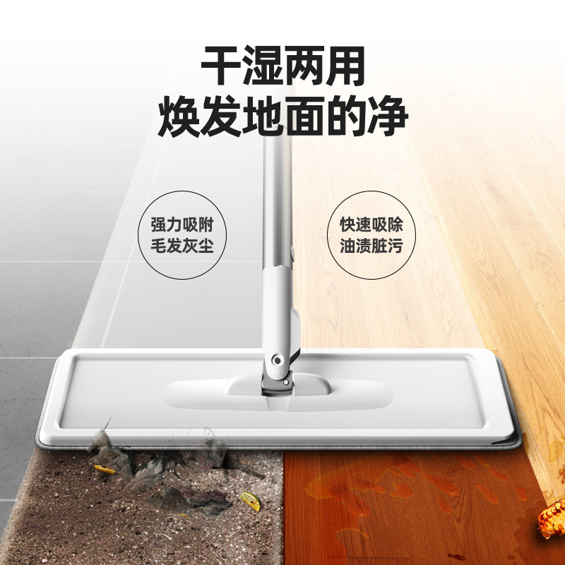 卸売ハンズフリーフラットモップ新しい大型家庭用木製床タイルモップモップ怠惰な掃除アーティファクト|undefined