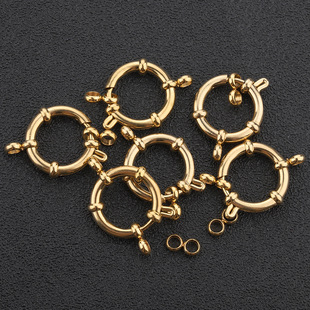 Cross-border stainless steel steering wheel buckle double buckle spring buckle necklace bubble buckle bracelet buckle diy jewelry connection buckle