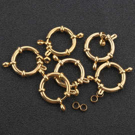 跨境不锈钢方向盘扣双扣弹簧扣 项链水泡扣手链搭扣diy饰品连接扣