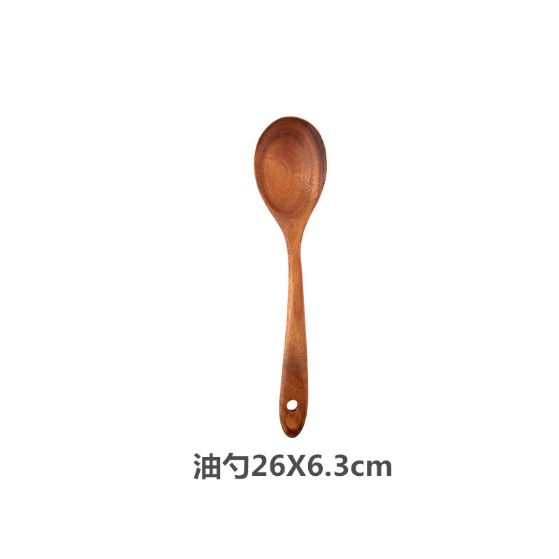 家庭用アカシアの木の調理器具セットのグレープフルーツの長い柄のスプーンの木製のスプーンは鍋のシャベルの卸売りにくっつかないです。|undefined