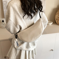 Women's Nylon Crossbody Bag 2023 New Trend Dumpling Bag Lightweight Small Shoulder Bag Underarm Bag Simple Canvas Tote