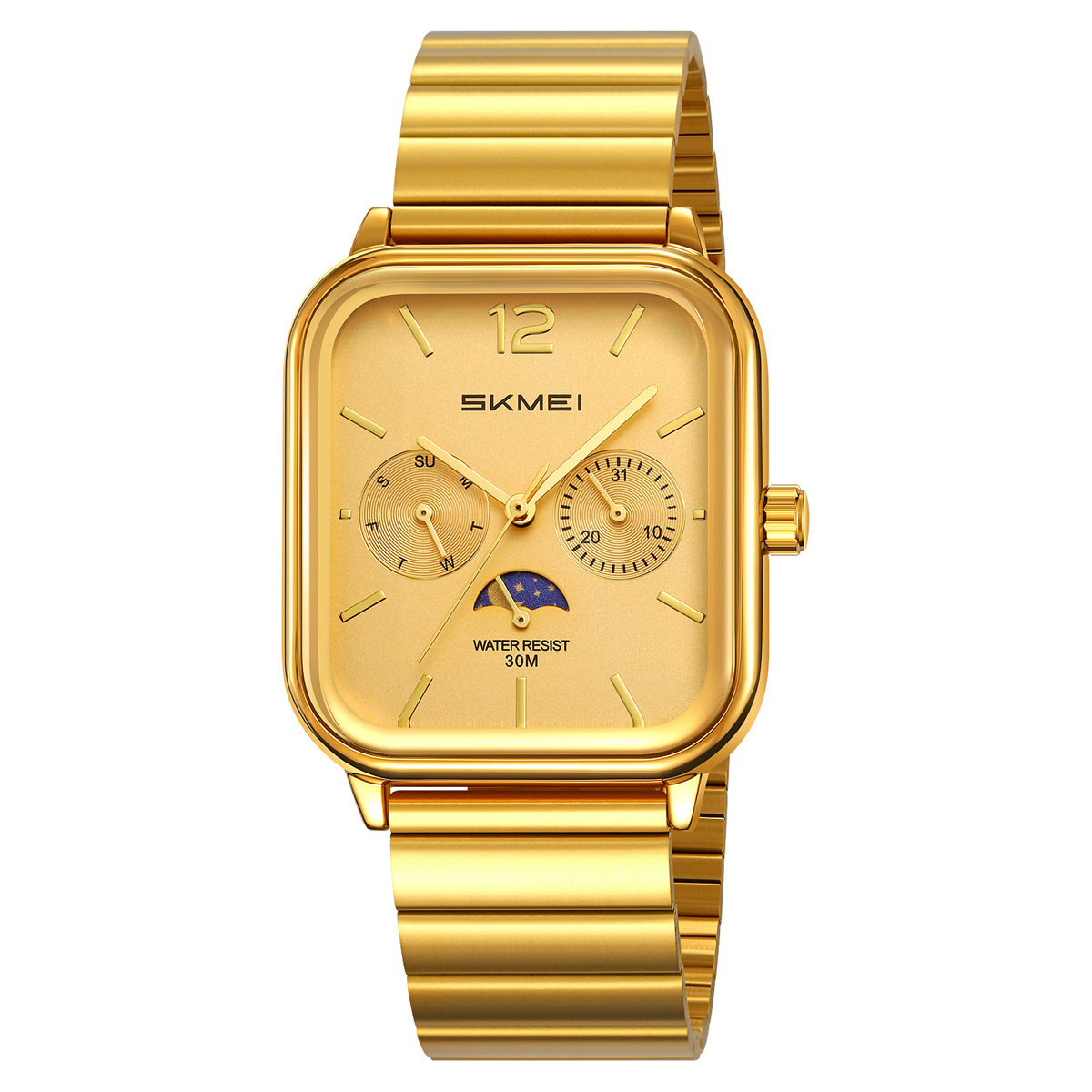 Momento calendario de cuarzo relojes de acero impermeable relojes de negocios al por mayor transfronterizos regalos personalizados fábrica de fuente