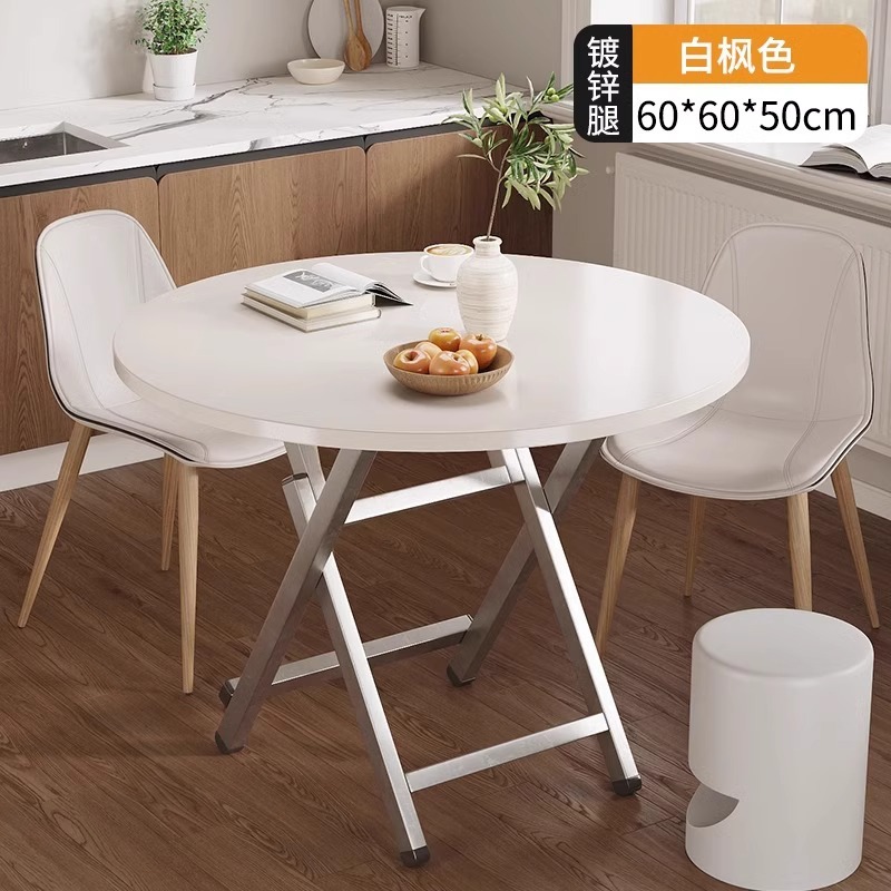 Mesa de comedor plegable, mesa redonda simple, mesa de alquiler, mesa portátil al aire libre, mesa de comedor cuadrada