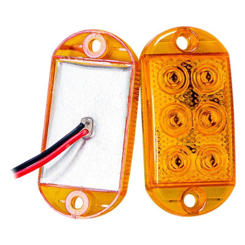 6 бусин яркий водонепроницаемый грузовик светодиодный мигающий сигнальный свет 12-80V RV сигнальный свет прицепа мотоцикл ширина света