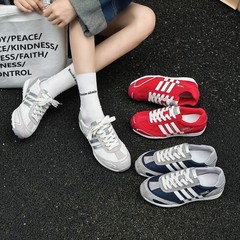 真皮复古德训鞋女2025秋季新款轻便百搭休闲阿甘鞋女运动健步鞋女