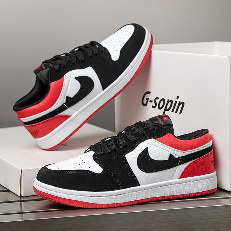 2025 New Cross-Border Aj Men's Shoes Versatile Low-Top Sneakers Putian Couple's Casual Sports White Shoes
