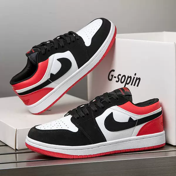 2025 New Cross-Border Aj Men's Shoes Versatile Low-Top Sneakers Putian Couple's Casual Sports White Shoes