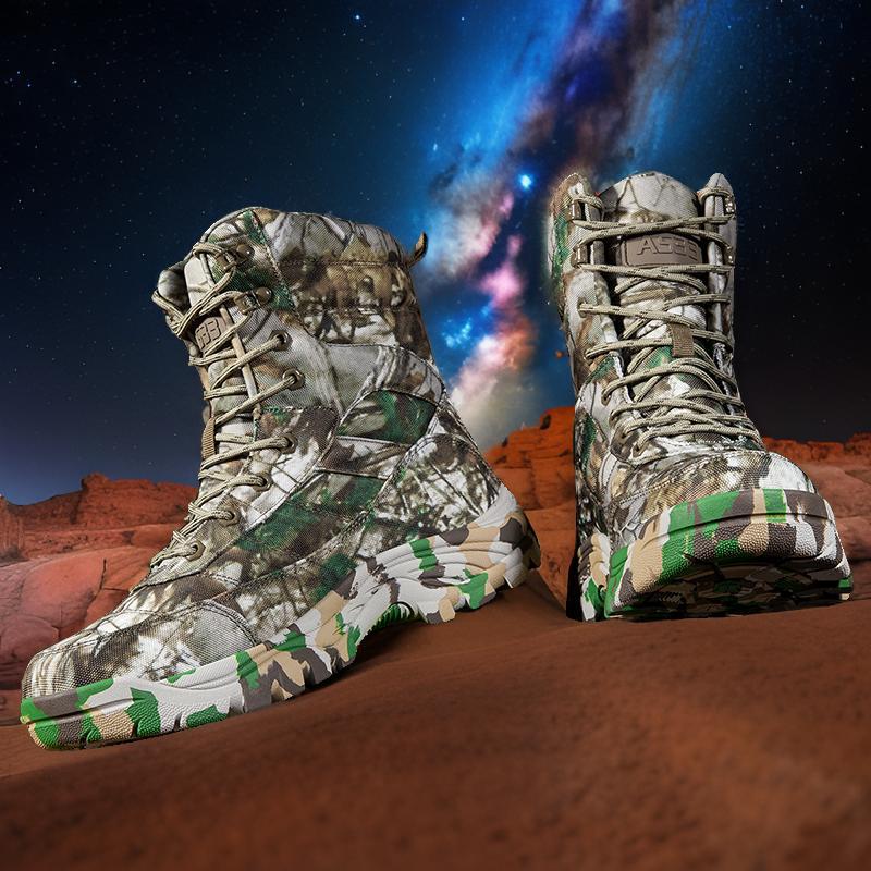 Botas de combate de distribución de una pieza Botas tácticas nuevas de talla grande transfronterizas para hombres Botas altas de montaña al aire libre Botas de campo de Amazon