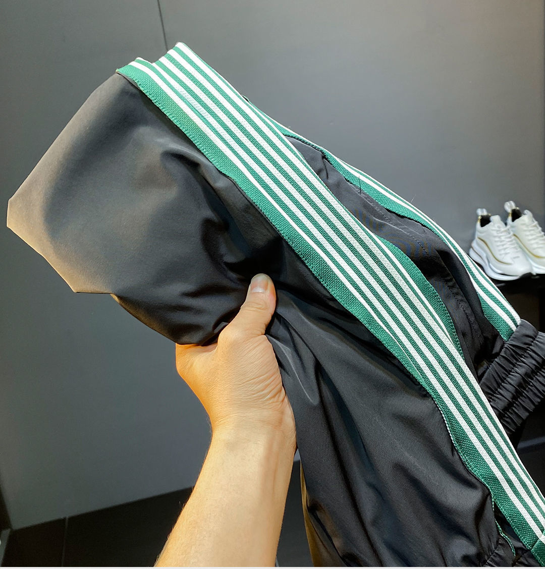 Herren Sweatpants Gestreift Aus Eisseide Für Den Sommer Sportlich_voghion.com