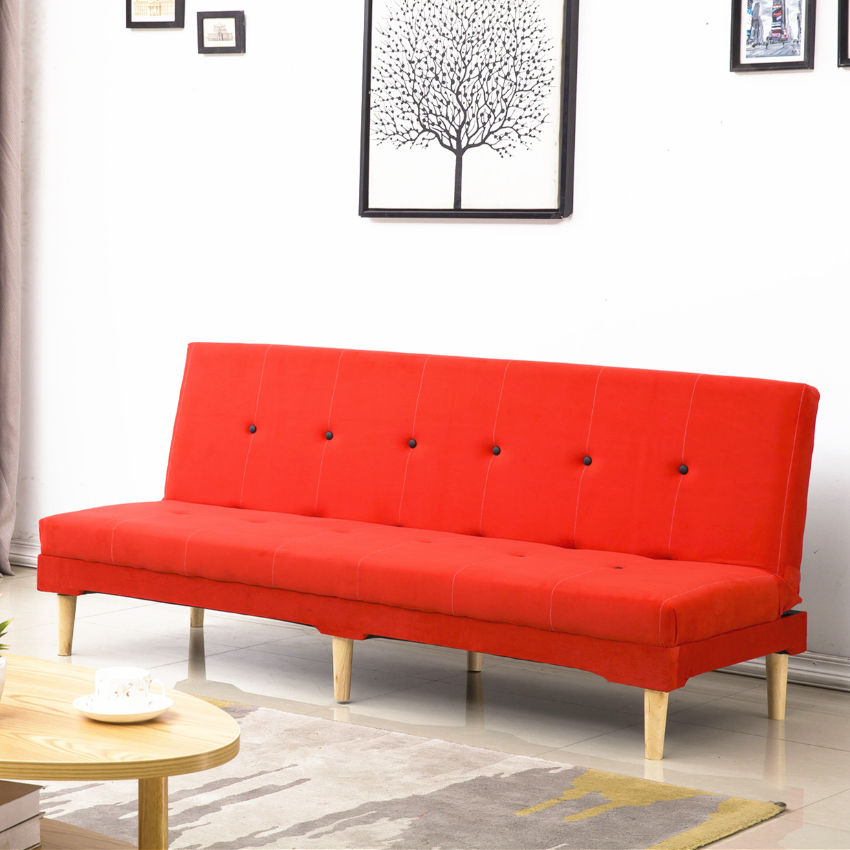 Fábrica directa sofá pequeño tipo simple cama plegable alquiler de alquiler económico esquina sala de estar dormitorio tienda al mediodía