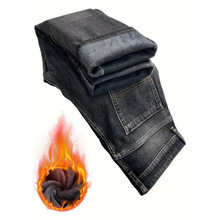 Y 66312 Fleece Stretchy Wide-leg Jeans ���޵������ȿ�