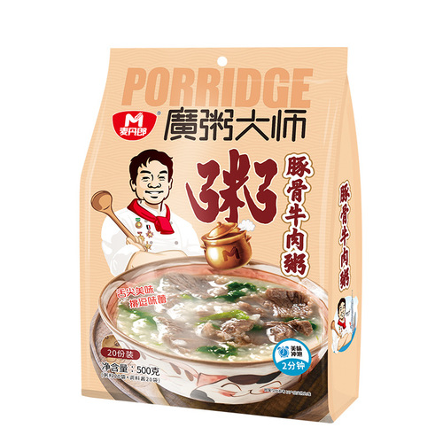 Instant Casserole Congee, No-Cook, Ready-to-Drink, Scallion and Pork Student Meal Replacement, Wholesale, Dropshipping, Same as Supermarket Version