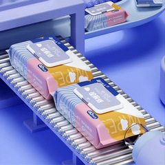 家庭裝濕廁紙80抽原生木漿可衝散濕廁巾小包便攜擦屁屁濕紙巾