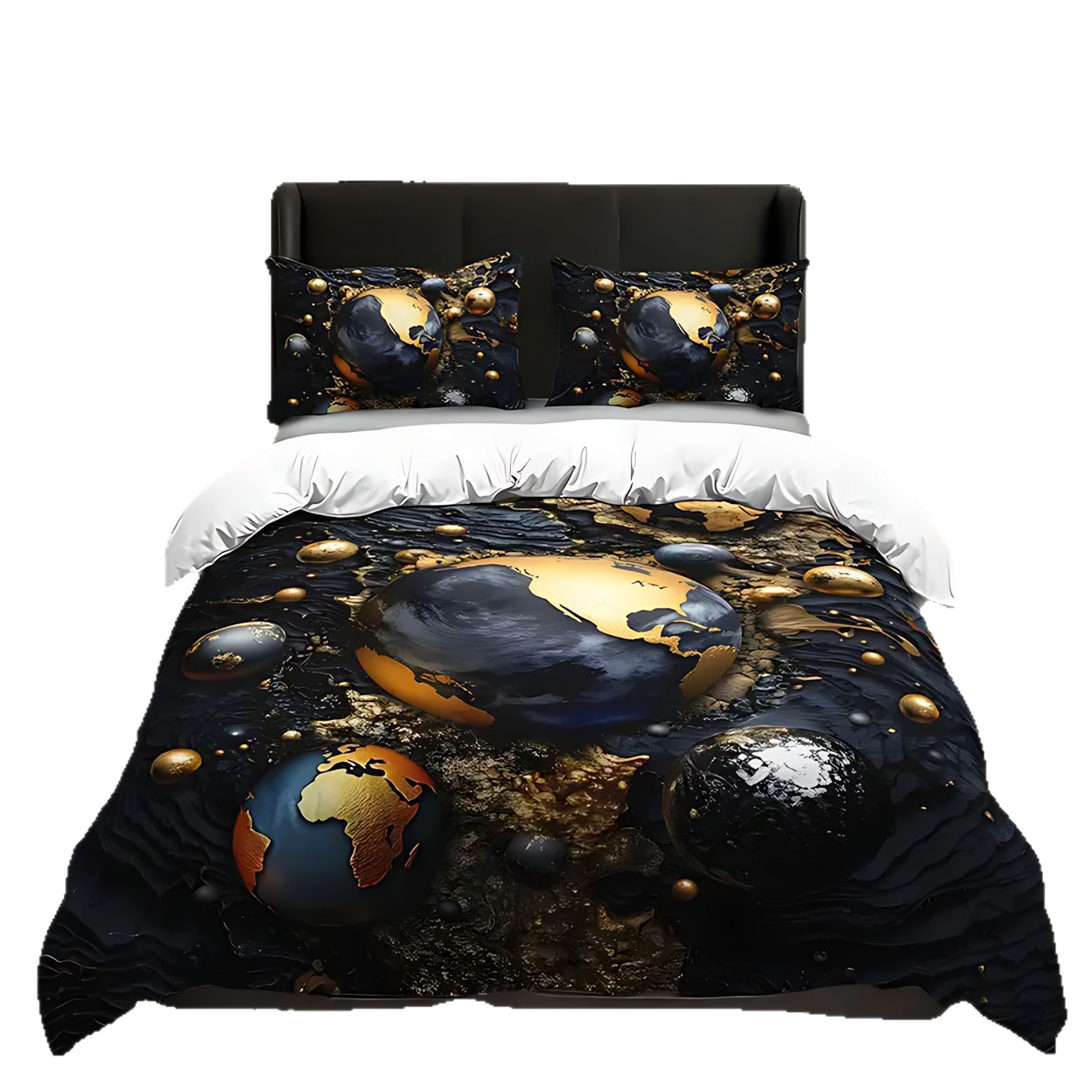 TEMU / JIT colcha de cama clásica estilo galáctico impresión digital 3D ropa de cama para diseño