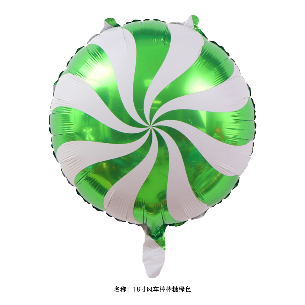 2024 nueva caja de regalo de globo de Navidad muletas dulces molino de viento Lollipop globo de Navidad decoración