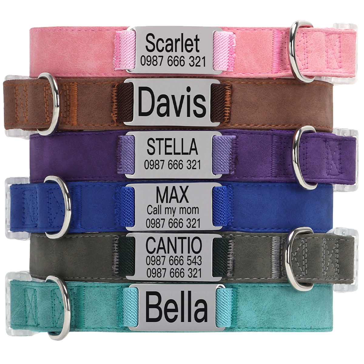 Шошейник для домашних животных с надписью Кожаная кожа прозрачная втулка