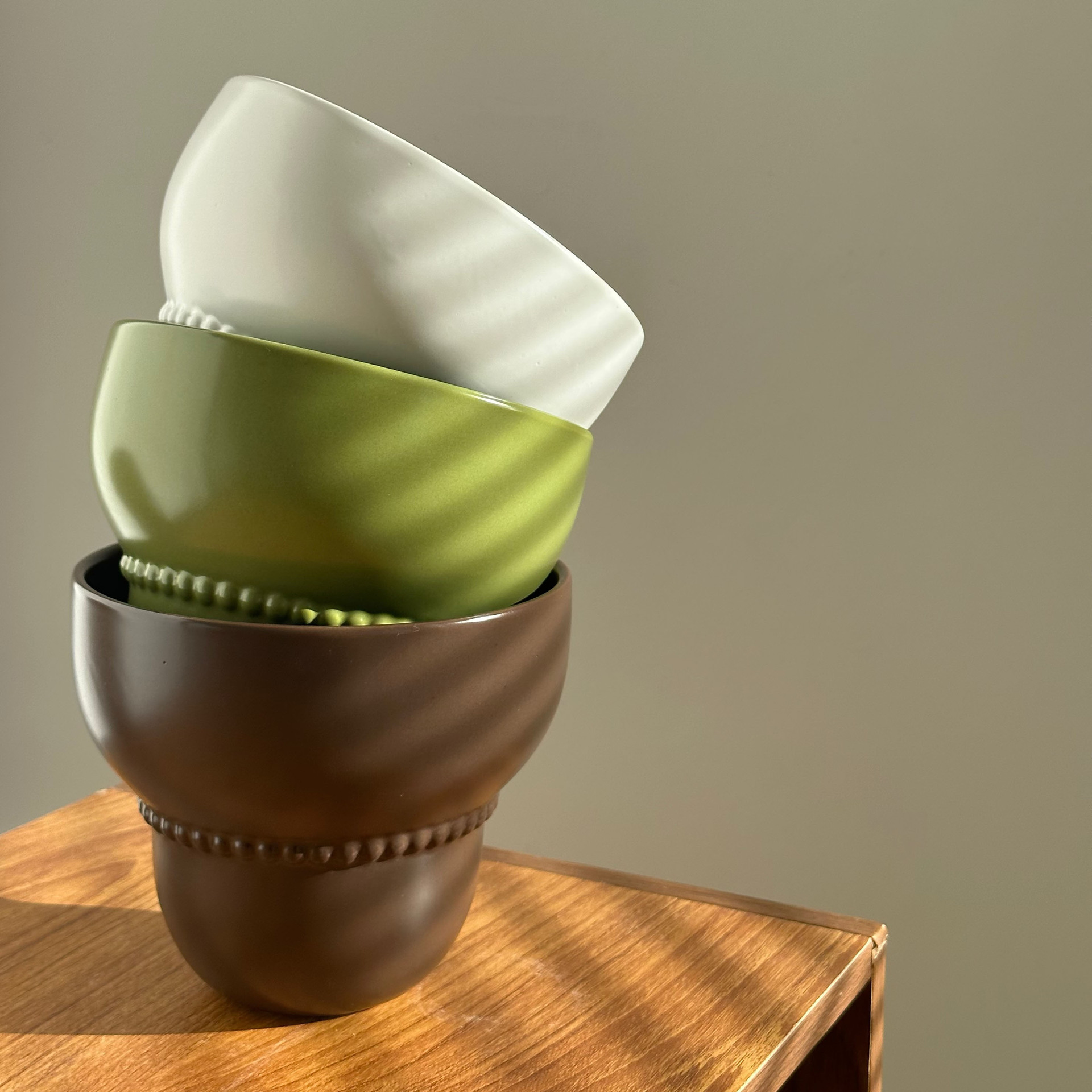 Solid Color High-Grade Ceramic Flower Pot For Home Green Plants, Creative Simple Decorative Korean-Style Colored Glaze_voghion.com