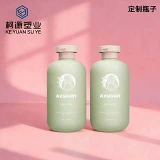 定制300ml毛绒洗发水瓶翻盖洗护分装沐浴露身体乳氨基酸洗发水瓶