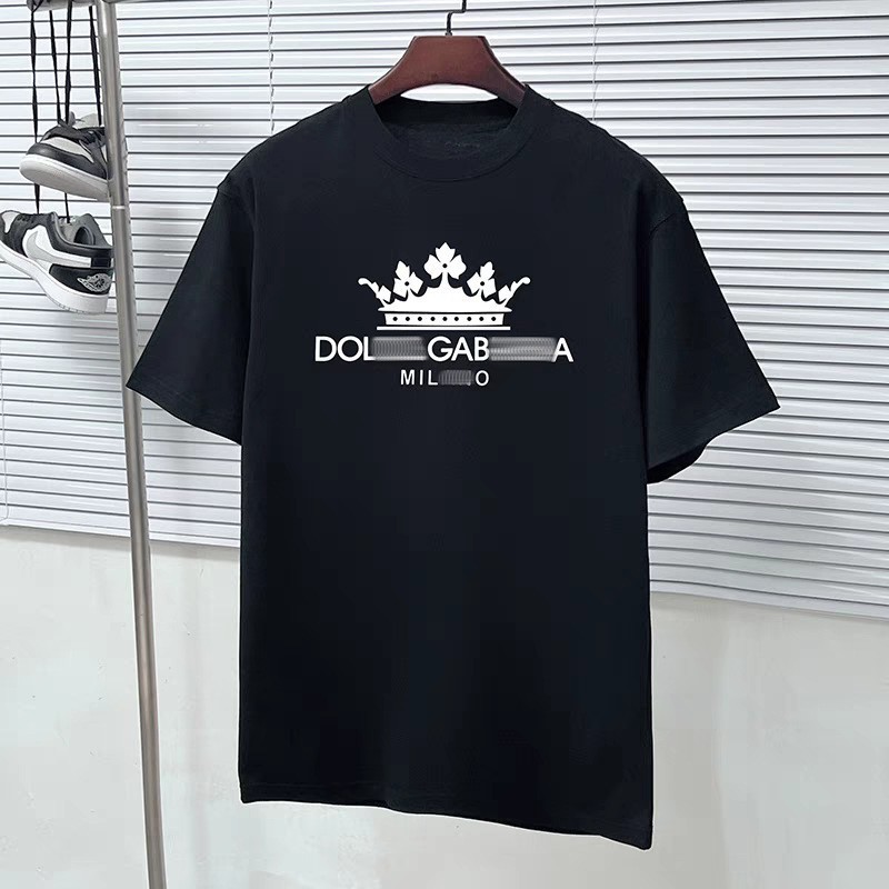 D Dujia G 夏新作人気プリントヨーロッパ通気性ラウンドネックカジュアル万能トレンドブランドトップス Tシャツ半袖メンズ|undefined