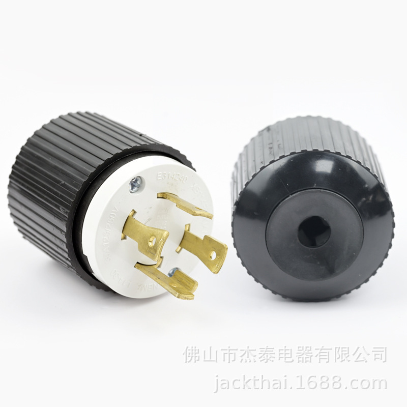 NEMA L14-30P北美工业插头,UL认证出口插头,组装30A 125/250V插头