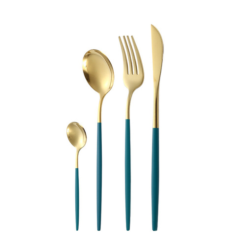 Stainless steel tableware knife, fork and spoon set Portuguese knife and fork steak knife Western food knife spoon fork steak knife and fork