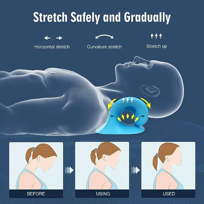 Source factory cross-border hot sale new large massage head and cervical traction pillow and cervical traction device to relieve pain