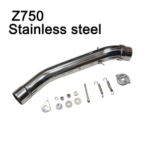Kawasaki Z750 üçün motosiklet səsboğucusu, paslanmayan polad orta hissə