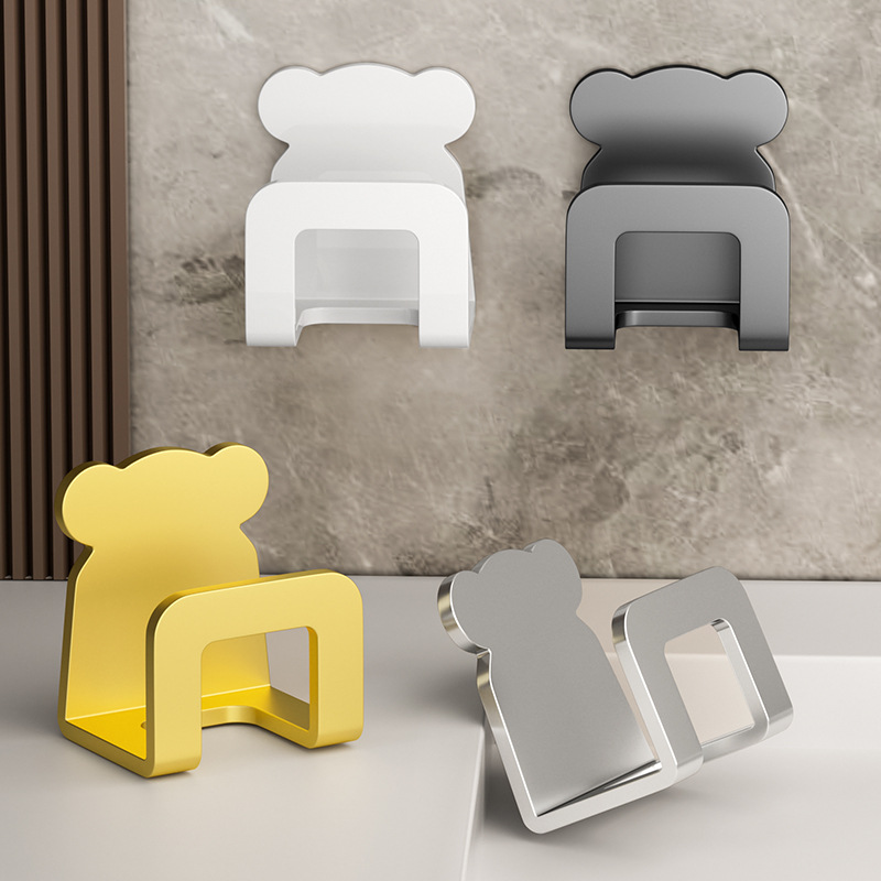 Washbasin Storage Rack Basin Bathroom Cabinet Lower Basin Rack Bathroom Hole-free Wash Table Wall-mounted Stainless Steel Rack