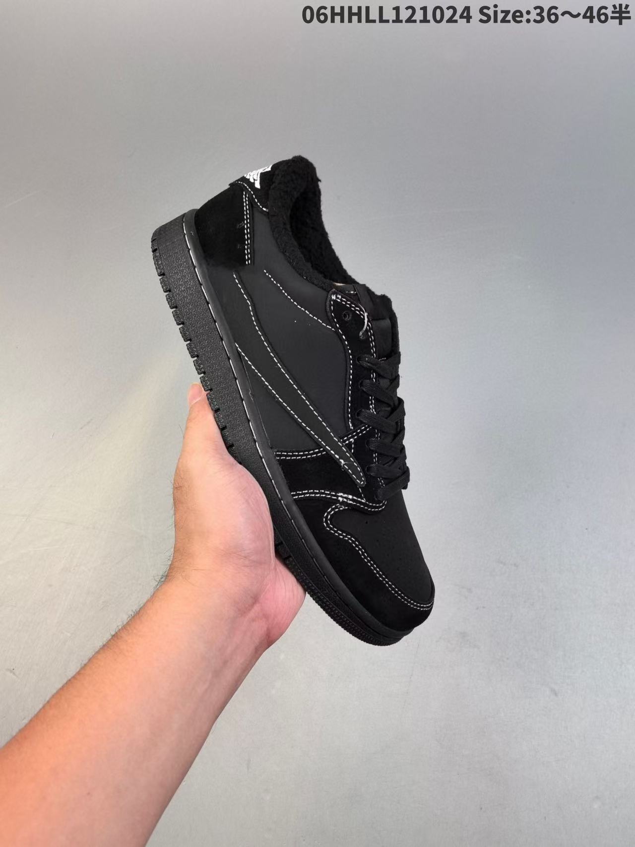 Putian aj1 púa relámpago de corte bajo negro samurái Fujiwara Hirojo 1 Zapatillas deportivas de baloncesto para hombres y mujeres Zapatillas de mesa pura para hombres