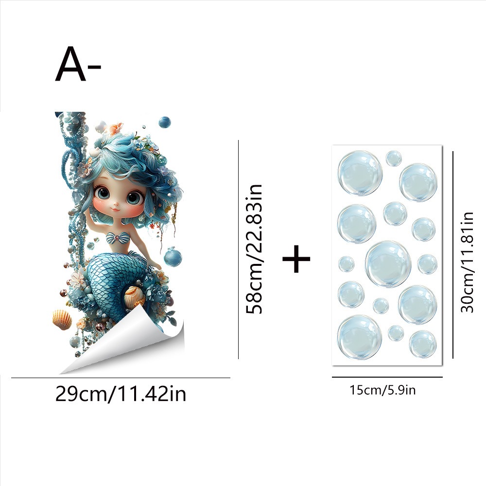 Nuevos productos de verano transfronterizos de la serie oceánica de pegatinas de vidrio transparente estática sirena tortuga flamenco pegatinas estáticas image 16