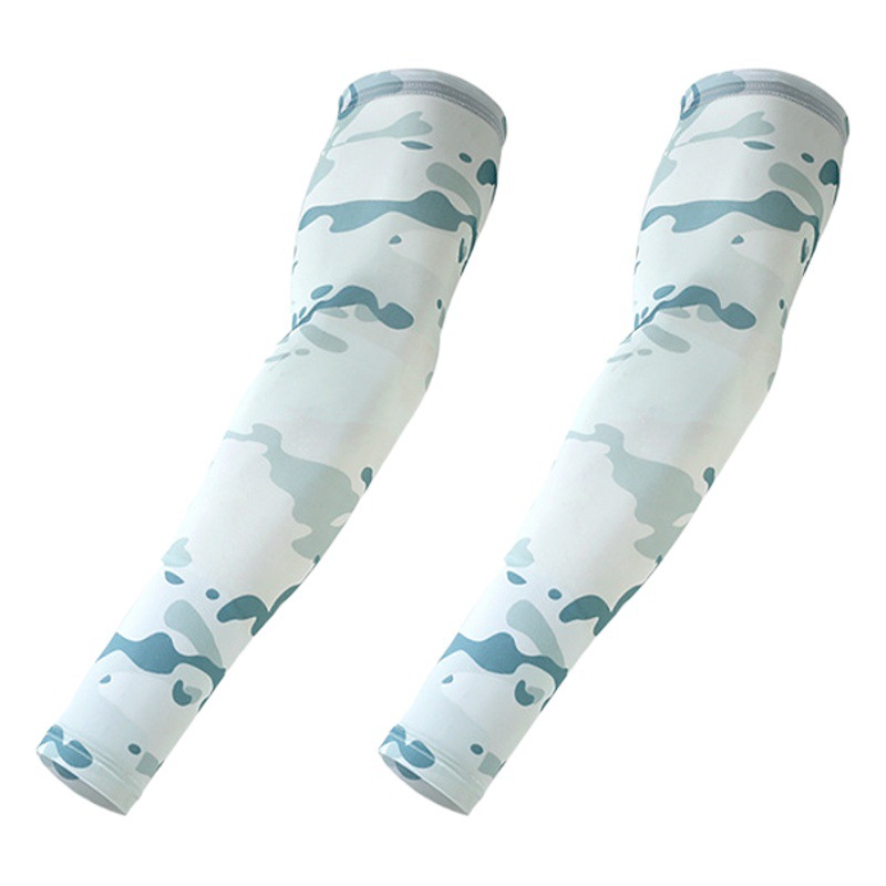 Sunscreen Camouflage Ice Silk Sleeves Summer Outdoor Tactical Armguard Men's and Women's Riding Fishing Sunshade Ice Cool Breathable Ice Sleeves