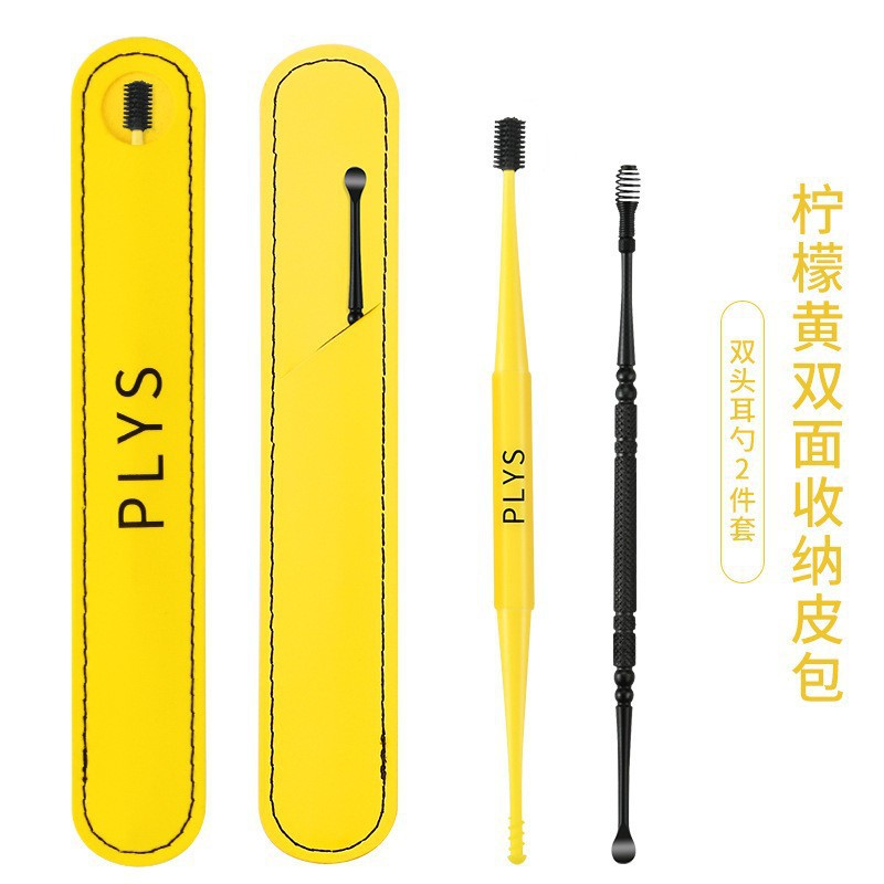 Acero inoxidable oreja de excavación set adulto espiral herramienta de excavación de orejas doméstica profesional hebilla cuchara de orejas