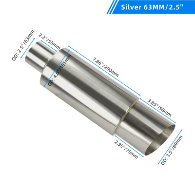drum 51 57 63MM — Exhaust pipe - 63-unlabeled-silver