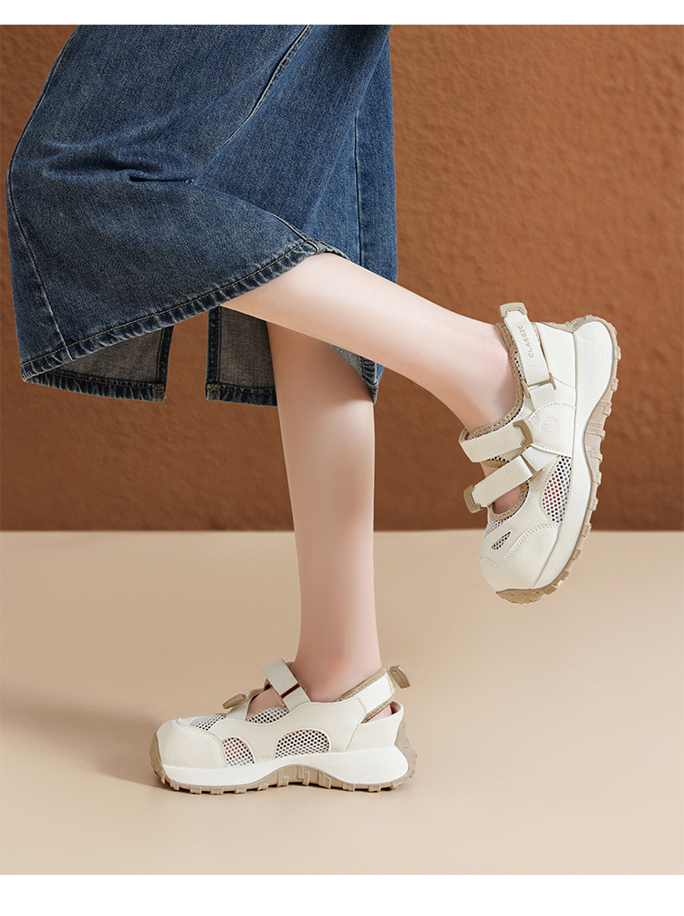 Giày thể thao nữ dáng sandal leo núi thoáng khí — IF152E Màu mơ chi tiết 18