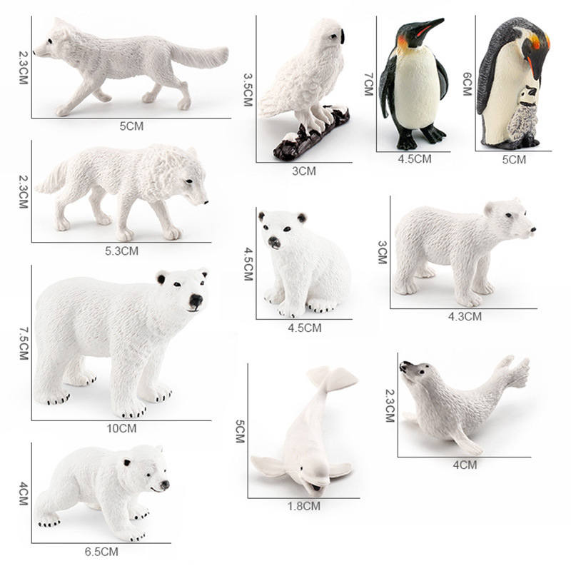 Exportación transfronteriza simulación de animales polares modelo de traje oso polar pingüino foca zorro blanco lobo ártico ornamentación búraro blanco