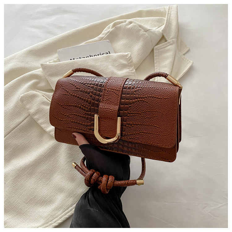 Pop Stone Pattern Casual 2024 color retro nuevo estilo de moda extranjero hombro bajo la axila bolsa pequeña para mujeres