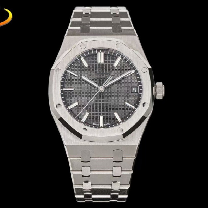 Aigapie AP Royal Oak 15500 15400 Fully Automatic Mechanical Watch for Men with Stainless Steel Strap and Octagonal Porthole Dial Aigapie AP Royal Oak 15500 15400 Fully Automatic Mechanical Watch for Men with Stainless Steel Strap and Octagonal Porthole Dial