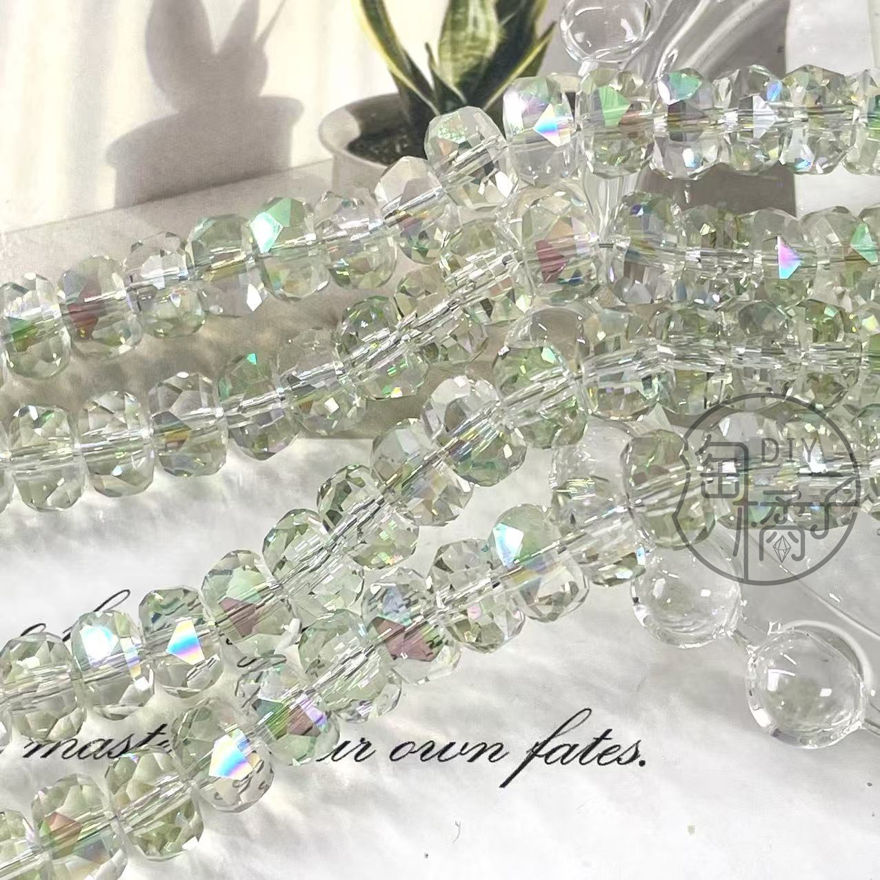 8mm Rainbow Wheel Jingjing Diy Jewelry Este embrión Vidrio Cristal Jewelry Pulsera Collar Moda Jewelry Accesorios dispersos