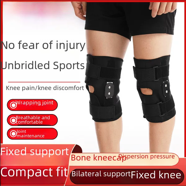 Factory price wholesale aluminum alloy bracket support sports knee pads magic belt compression support knee pads joint hinge knee pads