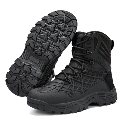 Waterproof military boots, tactical boots, breathable mid-cut boots, outdoor men's shoes, desert boots, combat boots, hiking boots, footwear.