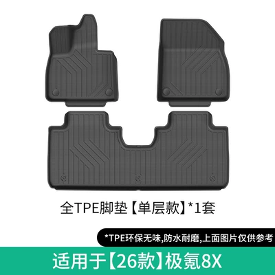 Suitable for 2026 Model Zeekr 8X Car Floor Mats, Tpe Floor Mats, Special Car-Specific Waterproof, Dirt-Resistant, Eco-Friendly Trunk Mat (Modelə uyğun ayaqaltı) - 26-models-of-jikrypton-8x-single-layer-floor-mats