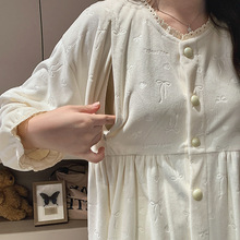 2025新款现货秋冬新保暖德绒孕妇睡衣女哺乳喂奶月子服家居服套装
