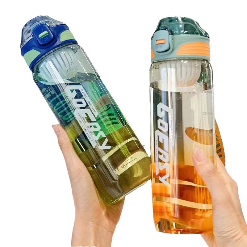 Tianyi-0955 nueva taza de plástico 750ml moda deportes estilo fresco taza de plástico cuerda conveniente taza de plástico