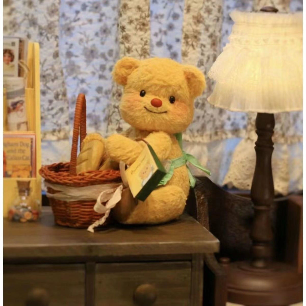 부드러운 그물 빨간 버터 곰 봉제 인형 귀여운 동물 인형 소녀 선물 도매 마오 마오 수제