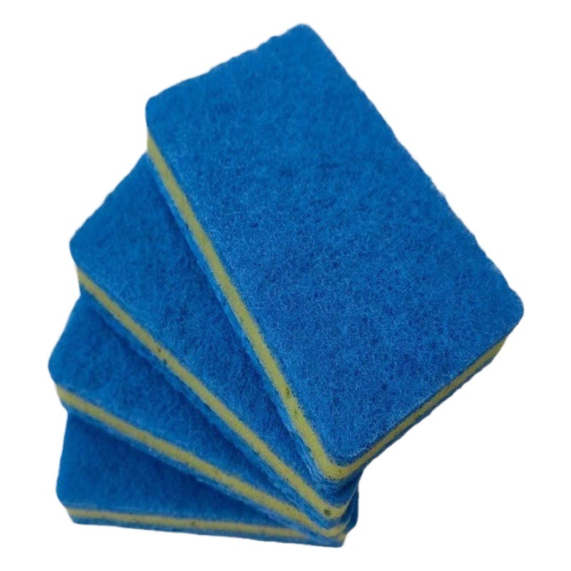 Fuente de la fábrica de estropajo compuesto pulpa de madera esponja de algodón cocina lavavajillas cepillo sartén aceite antiadherente lavavajillas magia limpie