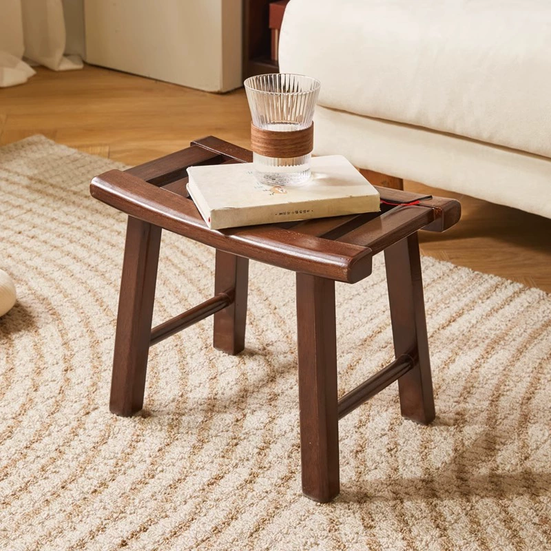 Седло-табурет, табурет из цельного дерева, низкий табурет, домашний табурет для гостиной, табурет для смены обуви, детский маленький табурет, квадратный табурет, изогнутый табурет в стиле ретро