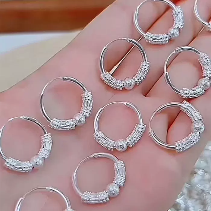 新款如意转动耳环小众设计轻奢高级感耳圈女款气质转运珠耳饰饰品